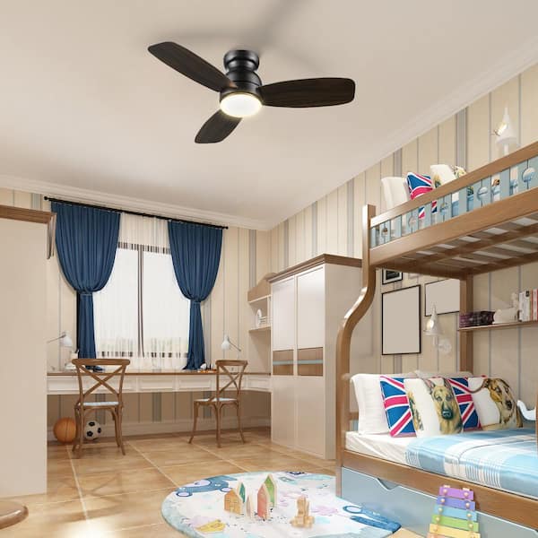 Trendsetter 44 in. Dimmable LED Indoor/Outdoor Black Smart Ceiling Fan with Light and Remote, Works w/Alexa/Google Home