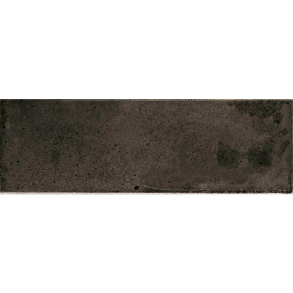Antiek Black 2.58 in. x 7.9 in. Glossy Ceramic Subway Wall and Floor Tile Sample (0.11 Sq. ft./case) (1-pack) price history on PriceWatchPro