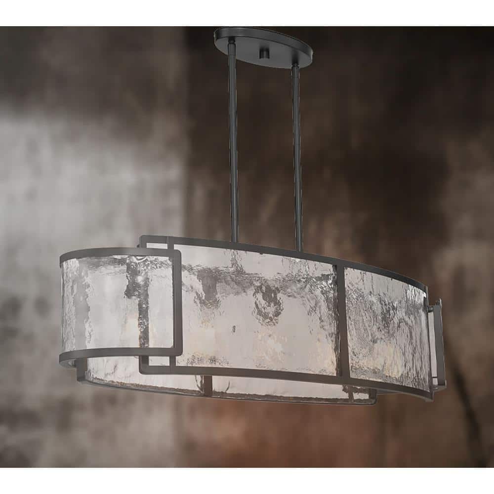 Bella Collina 5-Light Coal and Clear Glass Linear Chandelier