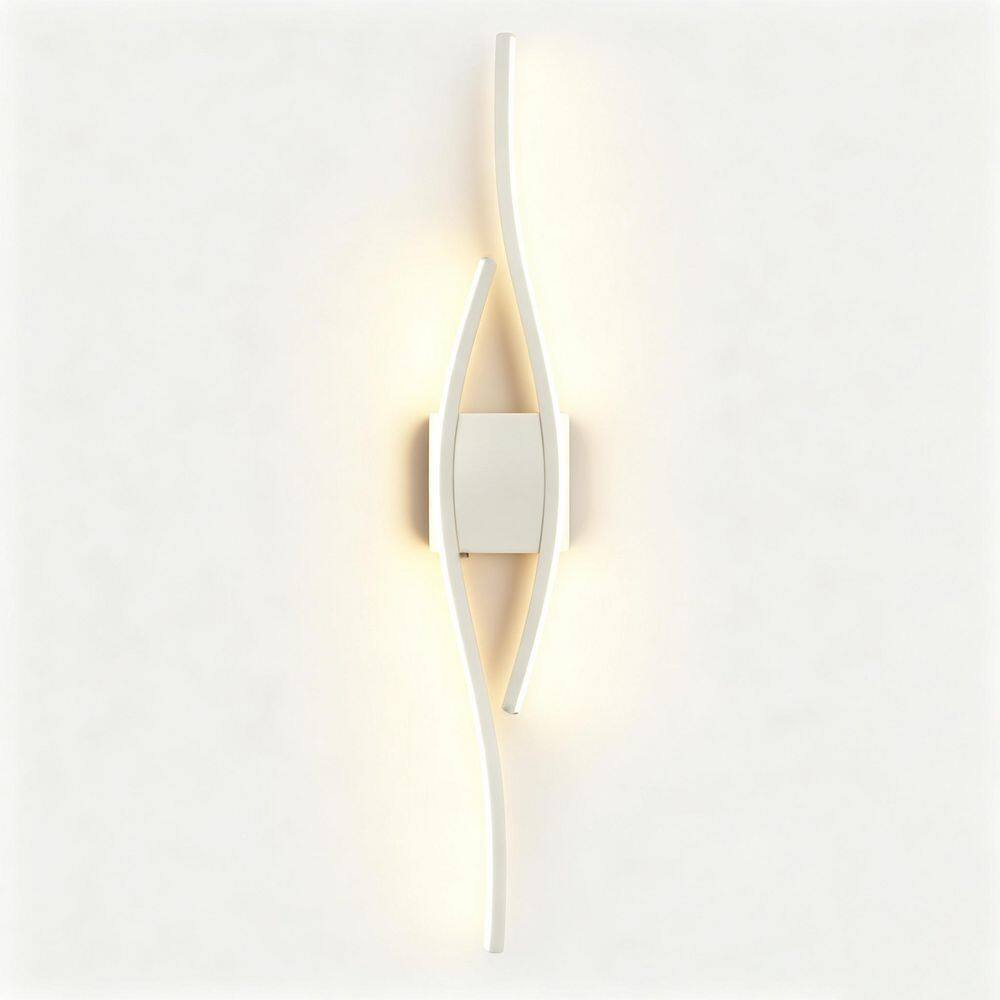 31.5 in. 2-Light Nickel Hardwired Dimmable LED Wall Sconce, Modern Wall Lighting with 5-CCT and Acrylic Lampshade price history on PriceWatchPro