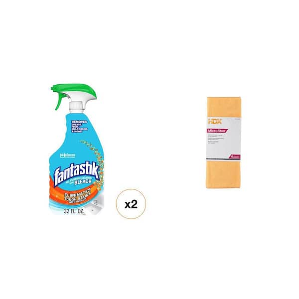16 in. x 16 in. Microfiber Towel (6-Pack) and 32 fl. oz. All-Purpose Cleaner Combo