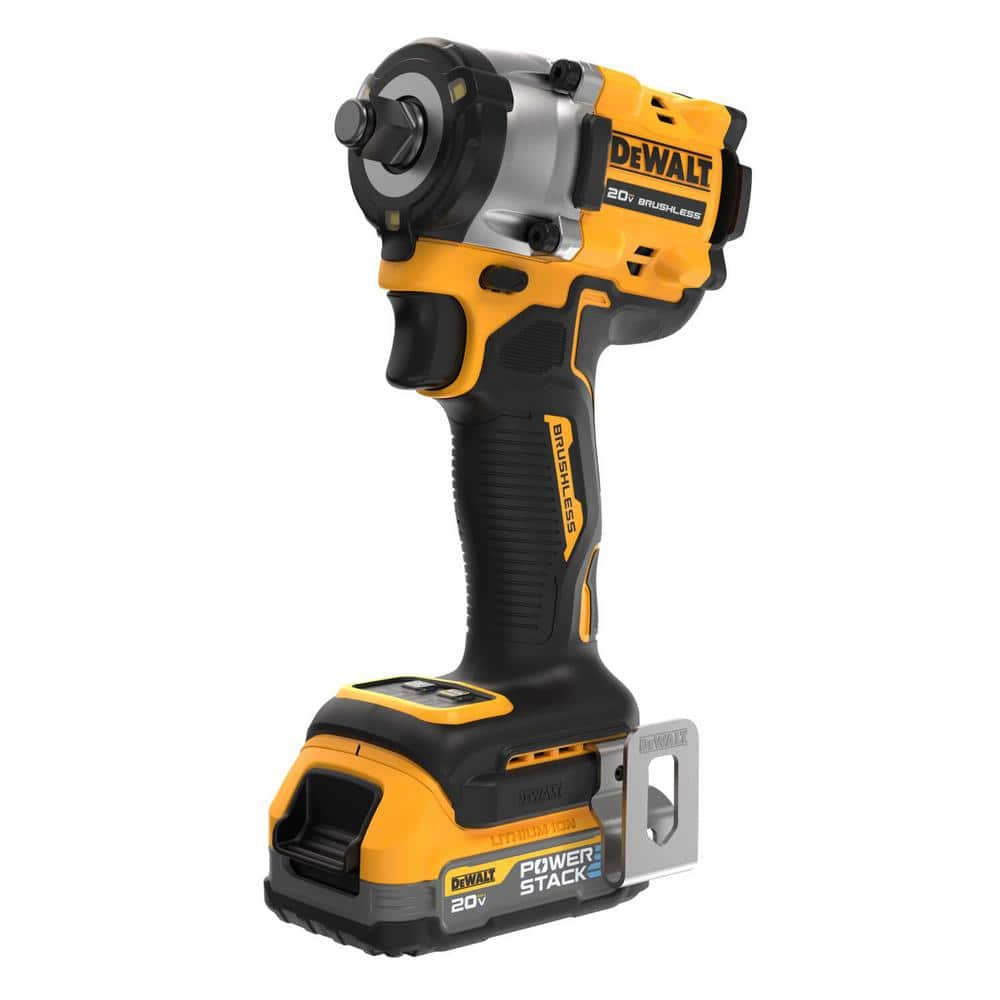 DEWALT 20V Lithium-Ion Cordless Compact 1/2 in. Impact Wrench Kit, (2)  1.7Ah Batteries, and Charger DCF921E1WCBP034 The Home Depot