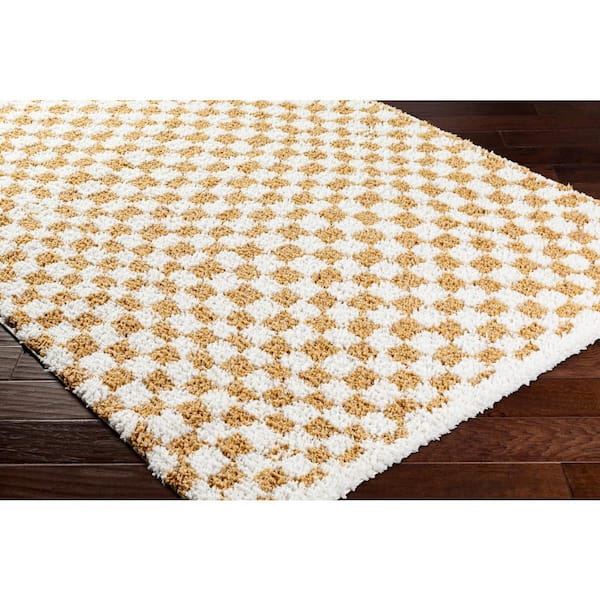 Birmingham Mustard 5 ft. x 7 ft. Checkered Indoor Area Rug