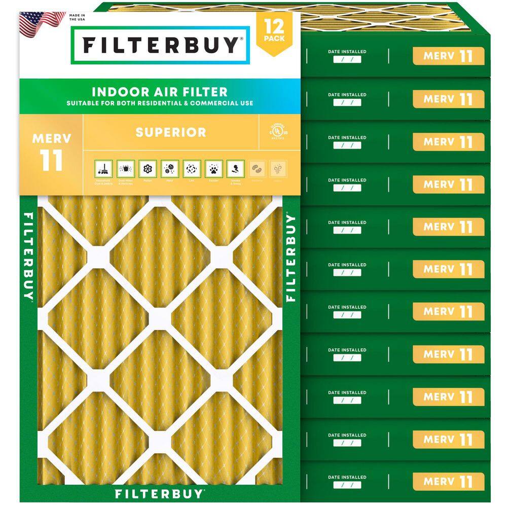 14 in. x 22 in. x 2 in. MERV 11 (FPR 7) Allergen Defense Pleated HVAC AC Furnace Air Filters Replacement (12-Pack) price history on PriceWatchPro