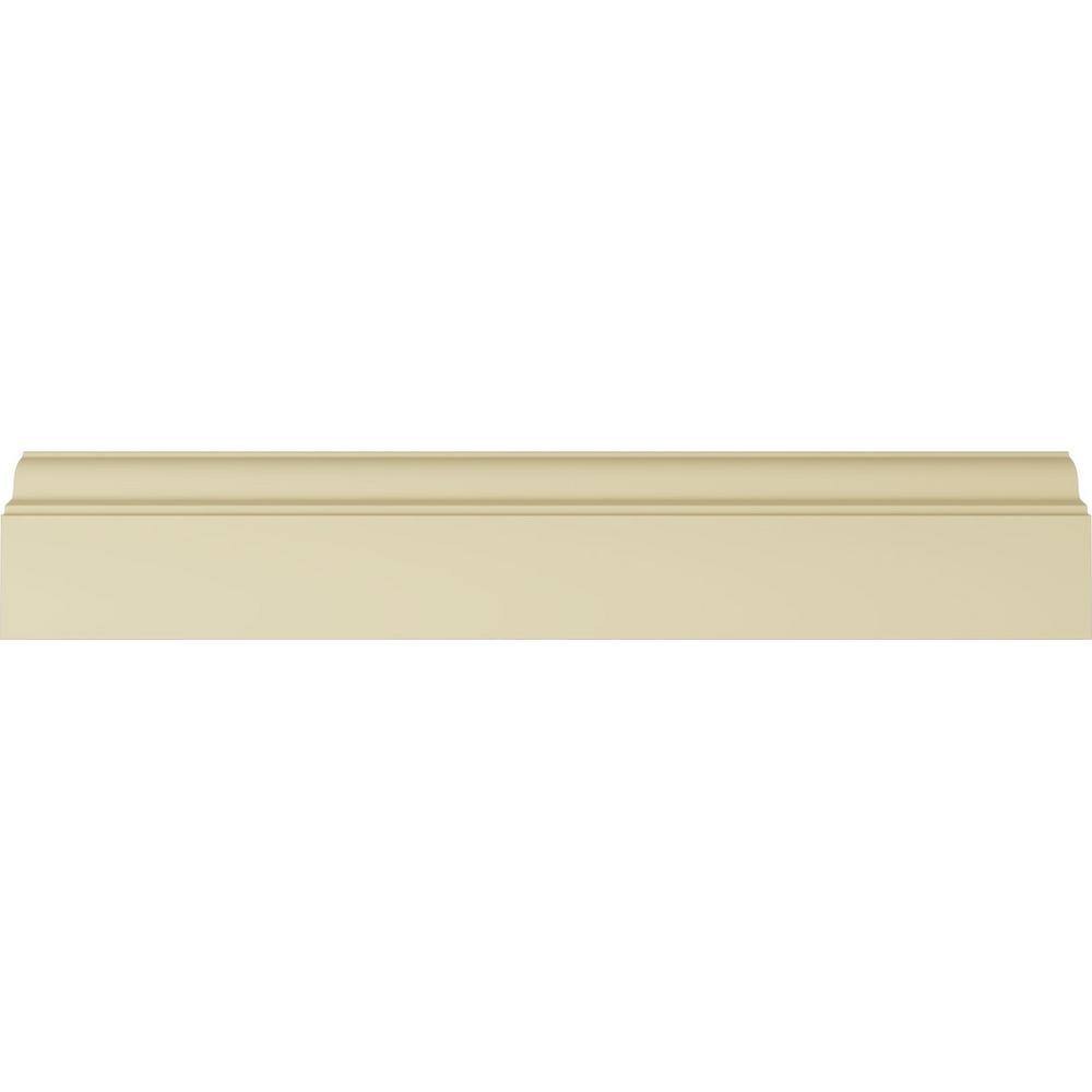 Primed White Polyurethane Geometric Floral Crown Moulding Sample