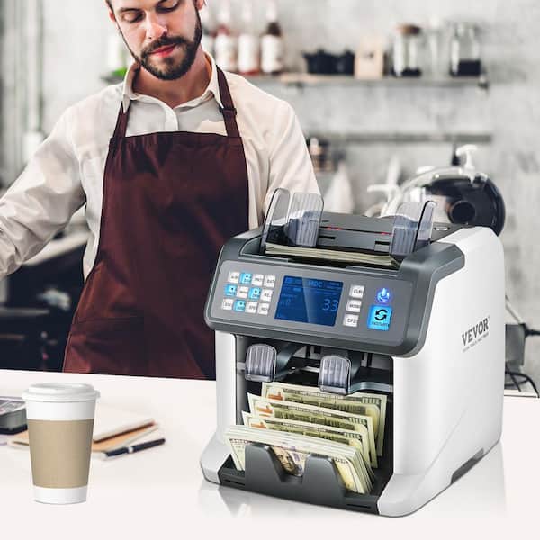 Money Counter Machine, Bill Counter with Mixed Denomination, Multi Currency, Value Counting Cash Counter and Sorter