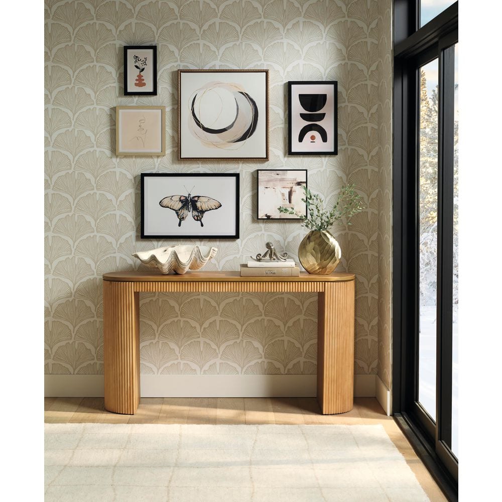 Harper & Bright Designs 59.2 in. Natural Specialty Wood Console Table ...