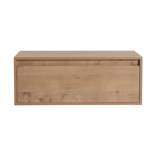 29.13 in. W x 11 in. H Rectangular Brown Plywood Surface Mount Medicine Cabinet without Mirror with Soft Close Drawer