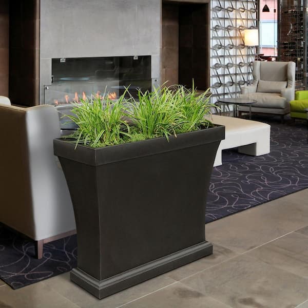 Bordeaux 40 in. Espresso Polyethylene Trough Planter