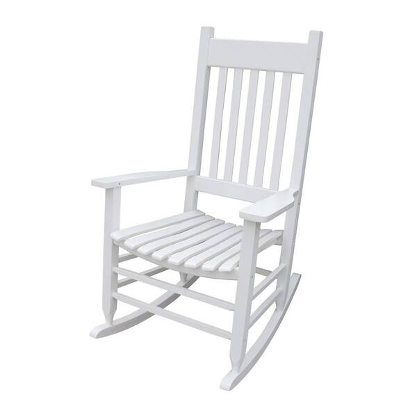 maocao hoom White Wood Outdoor Rocking Chair