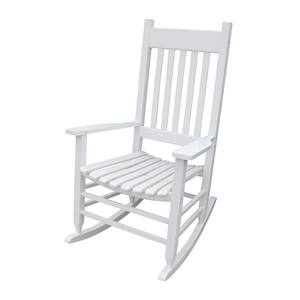 White Populus Wood Porch Rocker Chair