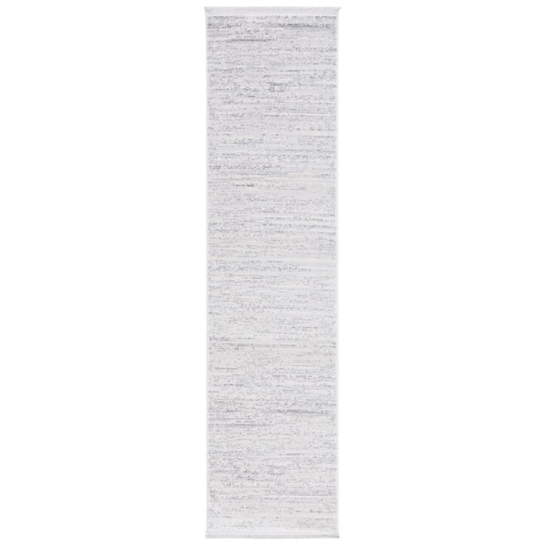 SAFAVIEH Whisper 2 ft. x 8 ft. Gray/Dark Gray Solid Marle Runner Rug