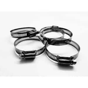 Marine Grade 300 Series Stainless Steel SAE 28 Worm Gear Hose Clamp treated with NL-19 With added BLK-29(SM)