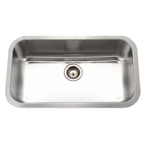 Eston Series Undermount Stainless Steel 32 in. Single Bowl Kitchen Sink in Satin