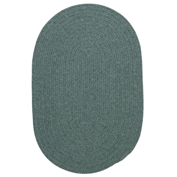 Home Decorators Collection Edward Teal 2 ft. x 3 ft. Oval Braided Area Rug