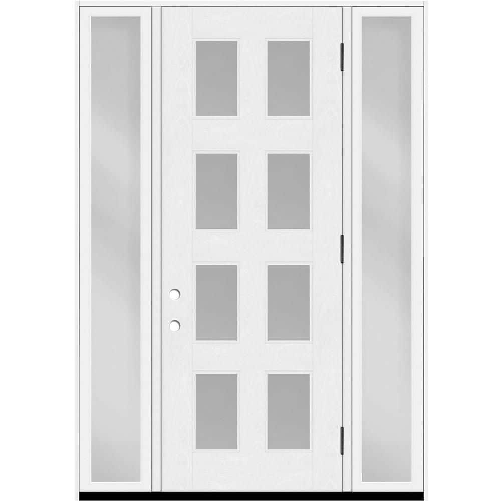 Regency 60 in. x 96 in. 8L Modern Clear Glass LHOS Unfinished Fiberglass Prehung Front Door w/Clear10in. SLs 4-9/16 price history on PriceWatchPro