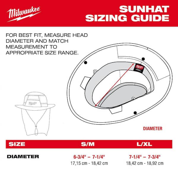 Milwaukee Large/Extra Large Yellow WORKSKIN Sunshade Hat M770Y-LXL