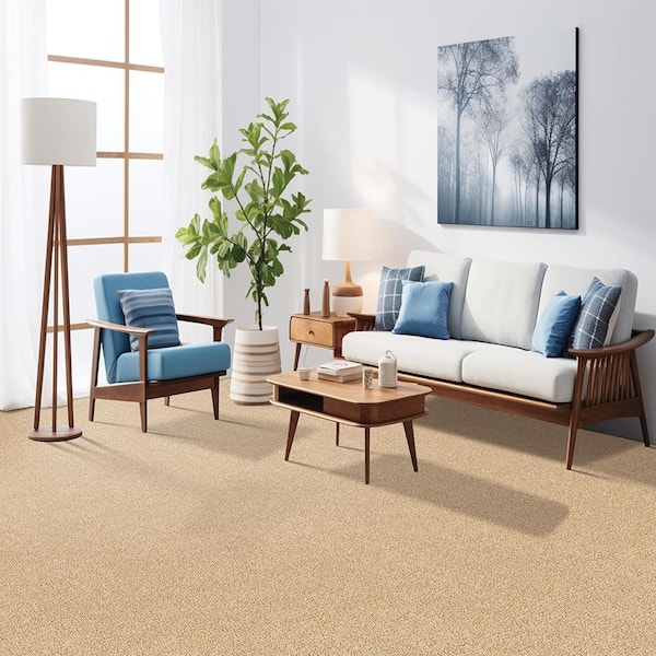 Hainsridge - Pie Crust - Beige 68 oz. Triexta Texture Installed Carpet