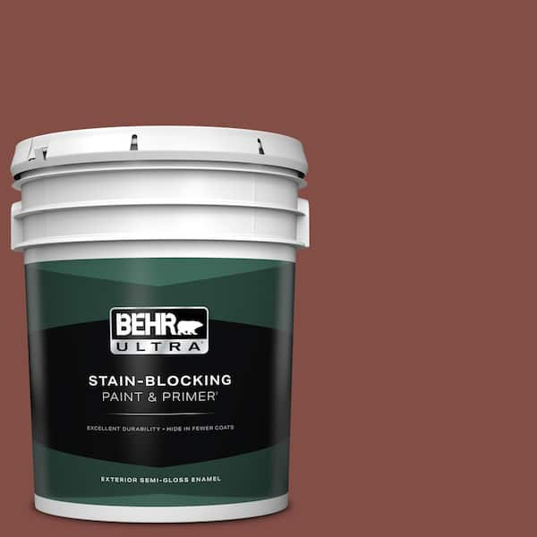 BEHR ULTRA 5 gal. #ECC-36-3 Red Bluff Semi-Gloss Enamel Exterior Paint & Primer