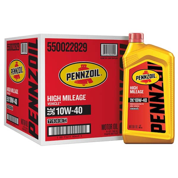 Pennzoil High Mileage SAE 10W-40 Synthetic Blend Motor Oil 1