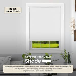 Cordless Room Darkening Vinyl Roller Shade