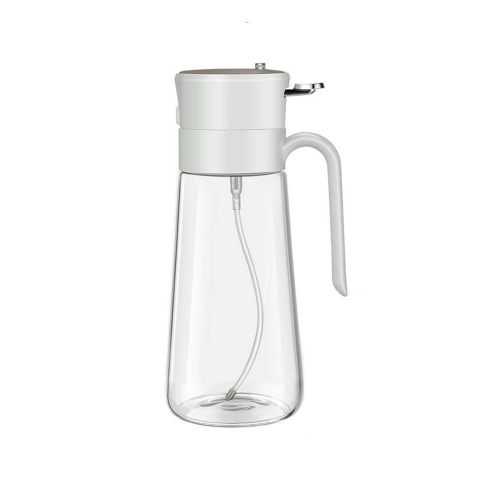 2 in. 1-Glass Olive Oil Dispenser Bottle Oil Sprayer 18 oz. for Kitchen Coo
