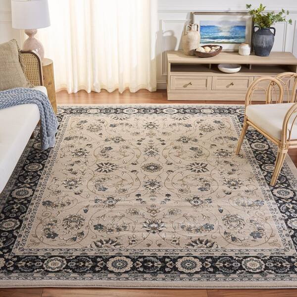 Lyndhurst 11 ft. x 15 ft. Light Beige/Anthracite Persian Area Rug