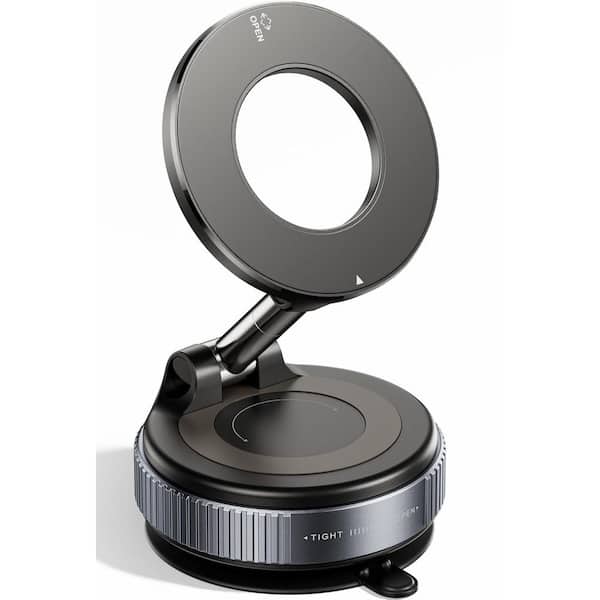 Ultra Vacuum Magnetic Car Phone Holder with Mount 360° Cell Phone Holder in Black