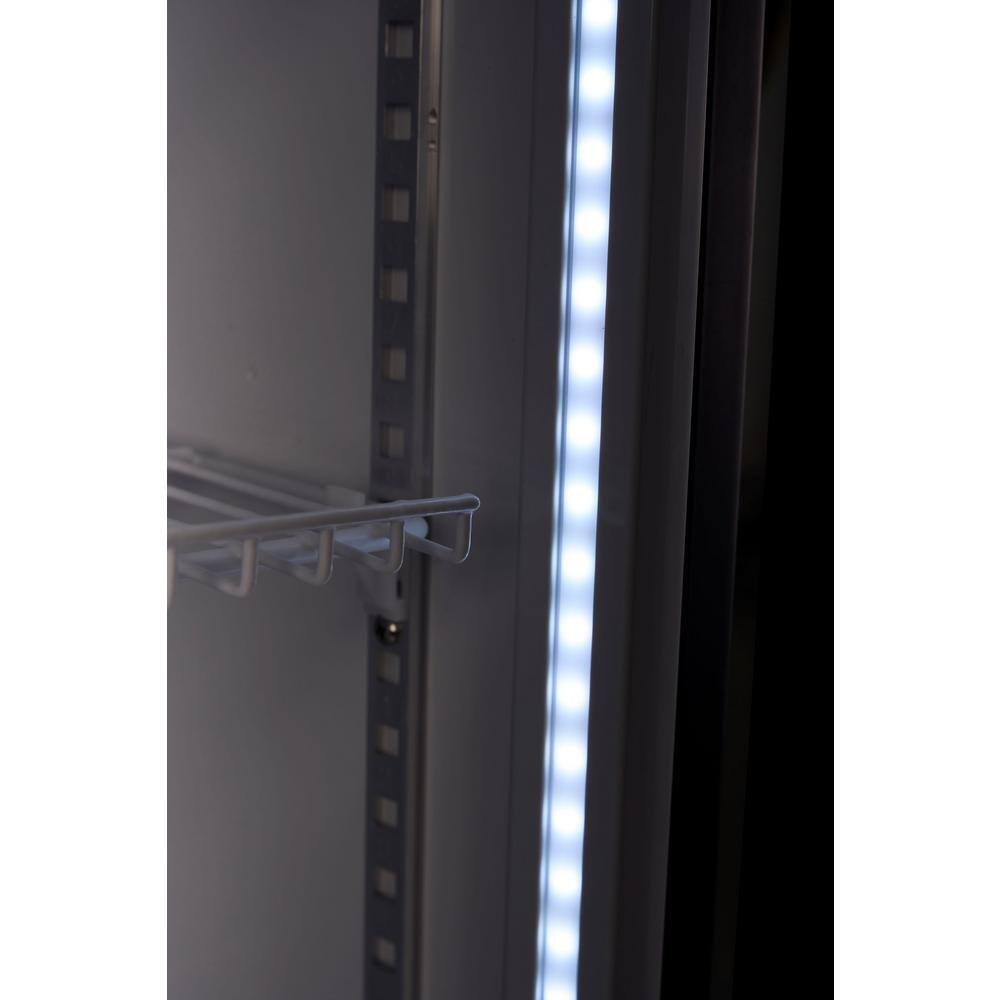 Black 10.0 Cu. Ft. Single Door Display Refrigerator with Glass Door