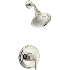 Devonshire 1-Spray 7 in. Single Wall Mount Fixed Shower Head in Polished Nickel