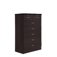7-Drawer 48 in. H x 31.5 in. W x 18 in. D Chest of Drawer in Chocolate