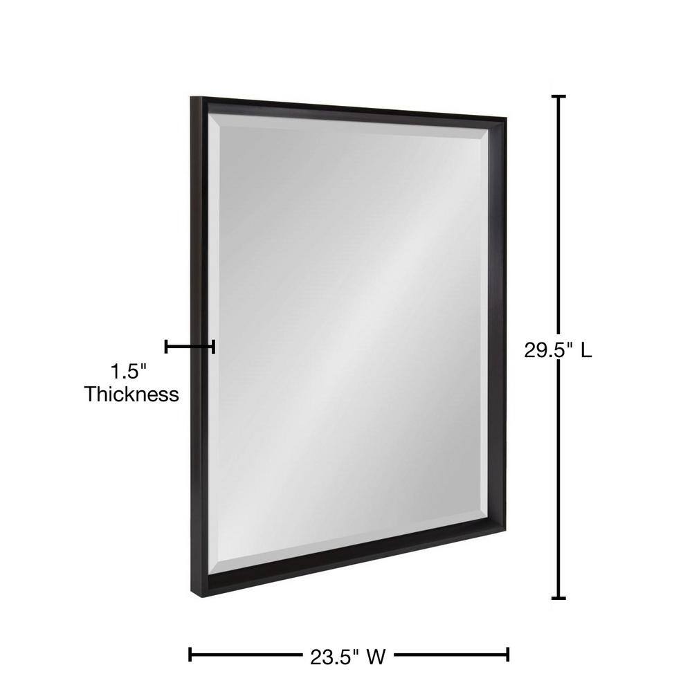 Calter Black Rectangular Framed Wall Mirror