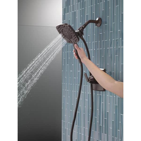 Delta In2ition 4-Spray Patterns 1.75 GPM in. Wall Mount Dual Shower Heads  in Venetian Bronze 58498-RB The Home Depot