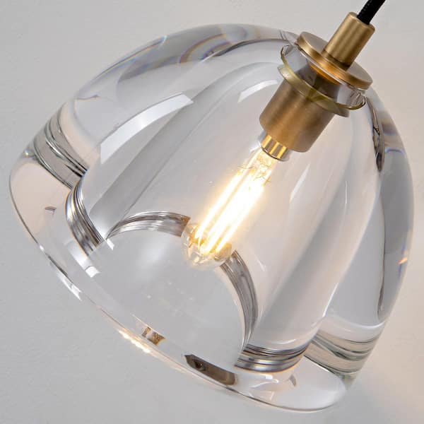 YUYI 7 in. Modern 1-Lights Gold Vanity Light with Luxury Crystal
