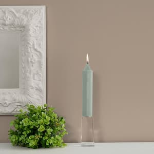 Grecian Collenette 7 in. Sage Green Unscented Taper Candle (Set of 4)