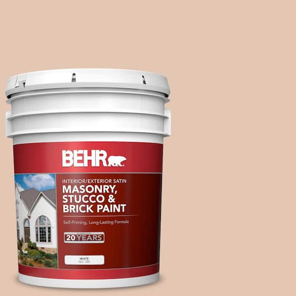 BEHR 5 gal. #S230-2 Mesquite Powder Satin Interior/Exterior Masonry, Stucco and Brick Paint