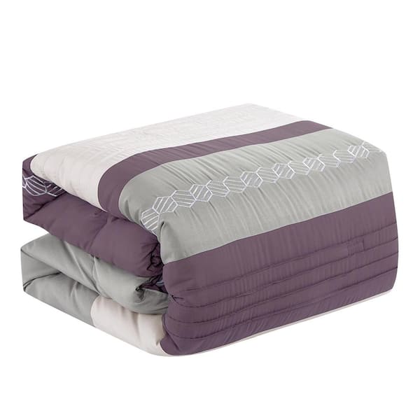  Bedsure Full/Queen Comforter Sets, 7 Pieces Bed in a Bag -  Stripes Seersucker Bedding Set with Comforter, Flat Sheet, Fitted Sheet,  Pillow Shams, Pillowcases : Home & Kitchen