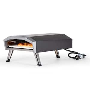 Costway Wood Outdoor Pizza Oven Pizza Grill Outside Pizza Maker with  Waterproof Cover in Stainless Steel (2-Layer) NP10814BK - The Home Depot