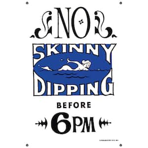 Residential or Commercial Swimming Pool Signs, No Skinny Dipping Before 6pm