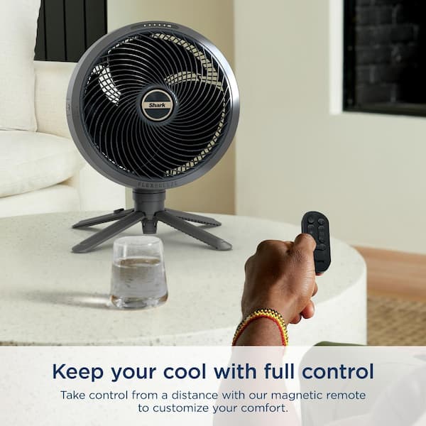 Shark FlexBreeze 13in. Portable 5 Fan Speeds Pedestal Fan in Dark