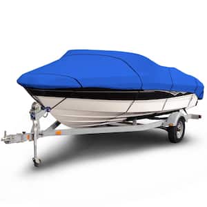 Sportsman 1200 Denier 12 ft. to 14 ft. (Beam Width to 68 in.) Blue V-Hull Fishing Boat Cover Size BT-1