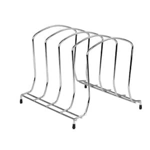 9 in. x 11 in. x 10.25 in. 4-Divider Steel Large Wire Organizer in Chrome