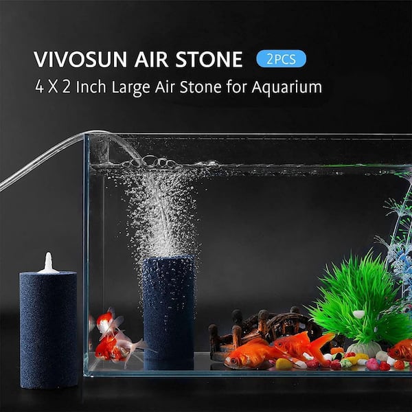 VIVOSUN 4 x 2 inch Air Stone Pump for Aquarium, Fish Tank and Hydroponics (2-Pack)