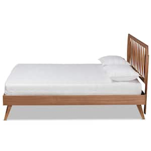 Baxton Studio Toru Ash Walnut King Platform Bed 18011111 9409HD