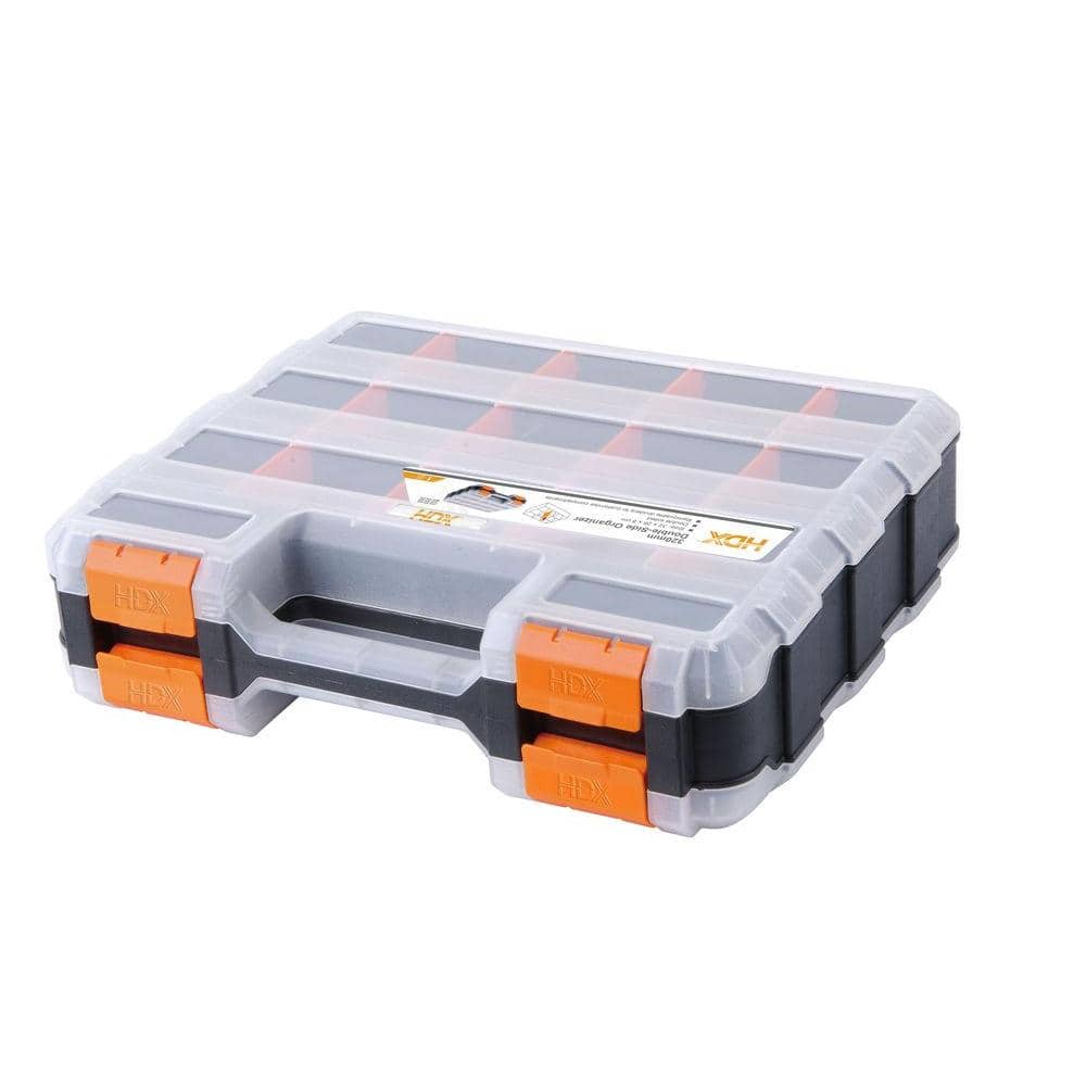 HDX 13 in. 30-Compartment Double Sided Small Parts Organizer 320028 - The  Home Depot