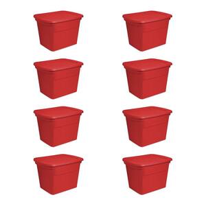 Sterilite Red Storage Tote, 30 Gal.