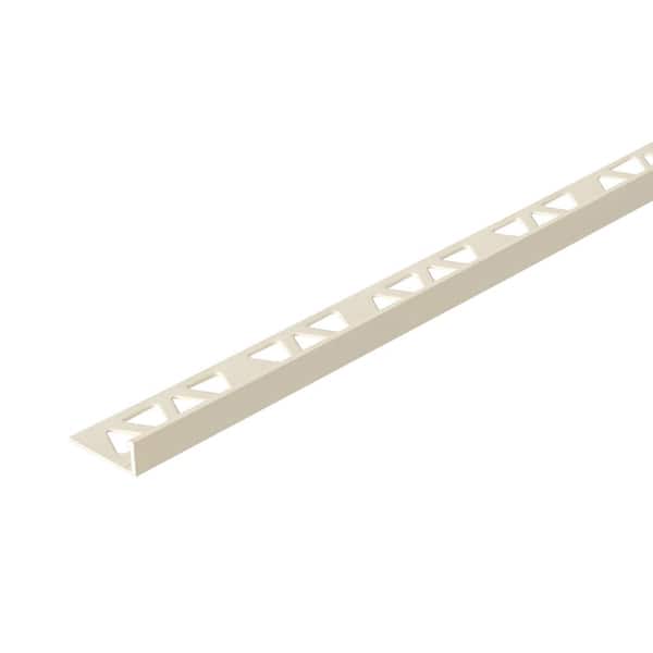 Oyster Powder Coated 1.13 in. W x 96 in. L Aluminum 3/8 in. Tile Edge Trim