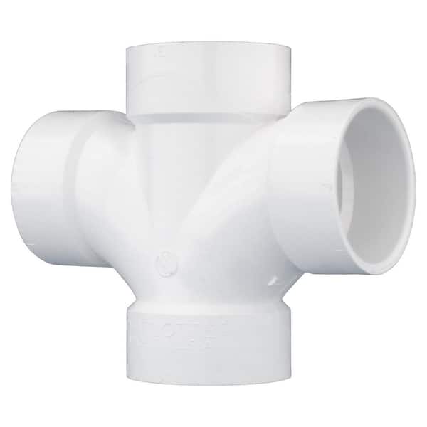 Charlotte Pipe 1-1/2 in. DWV PVC Double Sanitary Tee Fitting