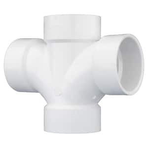 1-1/2 in. DWV PVC Double Sanitary Tee Fitting