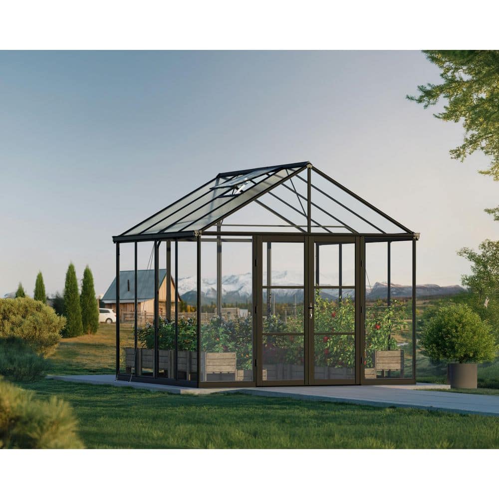 CANOPIA by PALRAM Aria 10 ft. x 10 ft. Black/Clear Garden Chalet